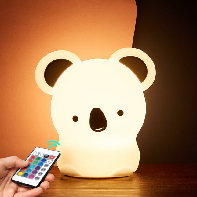 Fargerik koala LED-lampe i silikon