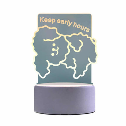 Søt vinkende bjørn 3D-lampe