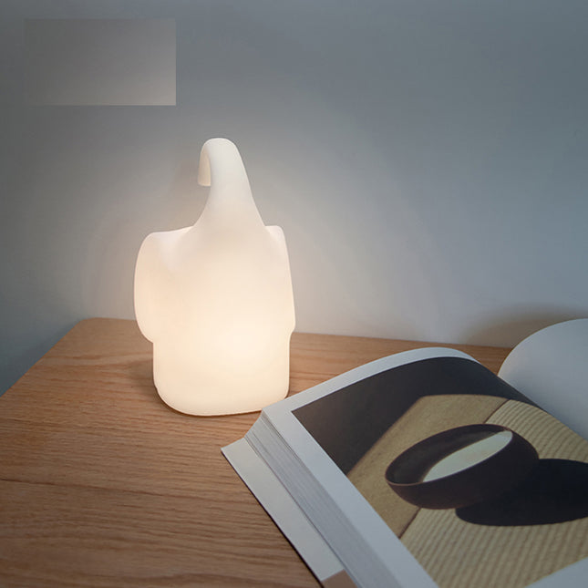 Elefant nattbordlampe i silikon for barn