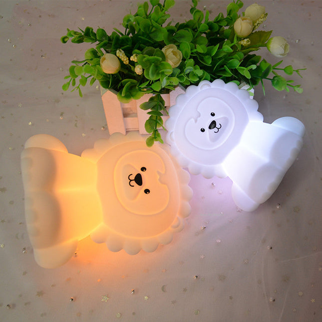Løve nattbordslampe i silikon med touch