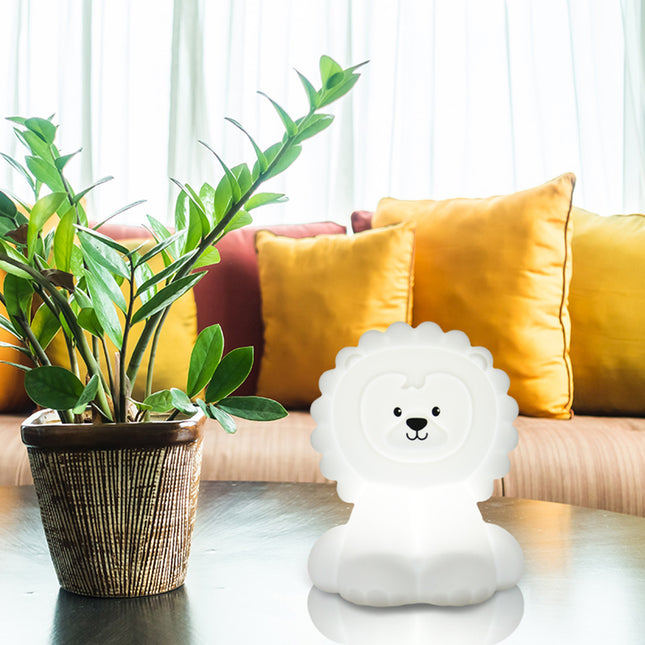 Løve nattbordslampe i silikon med touch