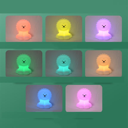 Løve nattbordslampe i silikon med touch