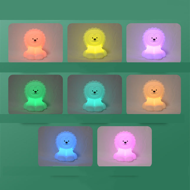 Løve nattbordslampe i silikon med touch