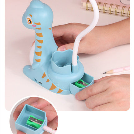 Dinosaur LED skrivebordslampe med penneholder