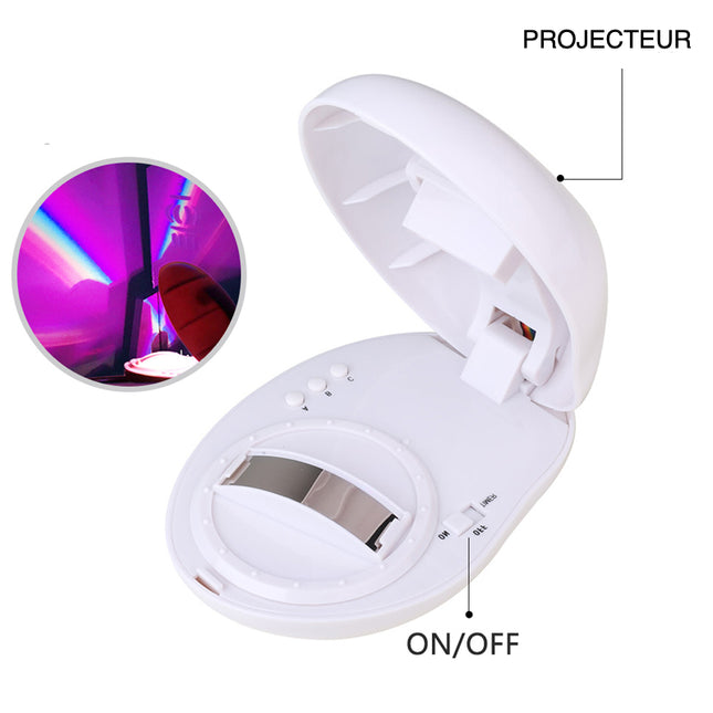 Nattlampe med regnbue projektor for barn