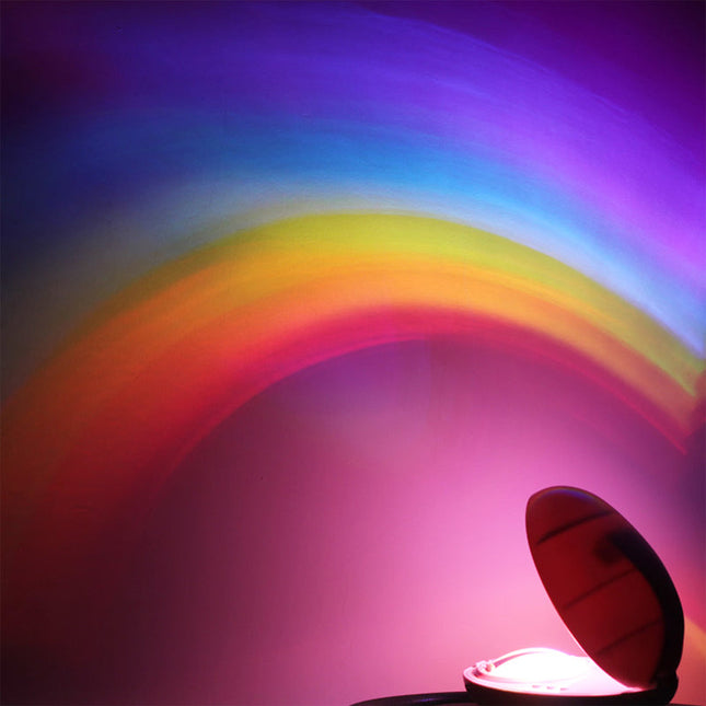 Nattlampe med regnbue projektor for barn