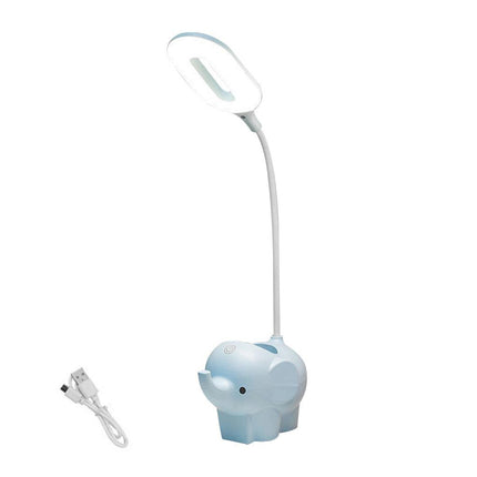 LED-bordlampe med elefant og penneholder