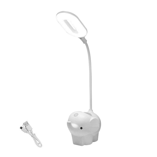 LED-bordlampe med elefant og penneholder