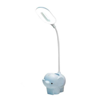 LED-bordlampe med elefant og penneholder