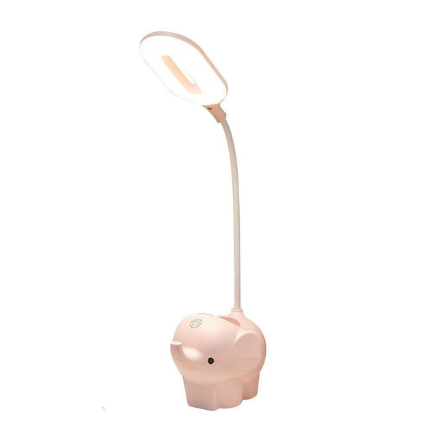 LED-bordlampe med elefant og penneholder