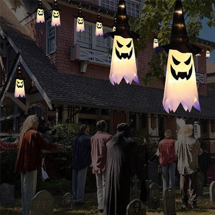 Hengende LED-spøkelser til Halloween-dekor