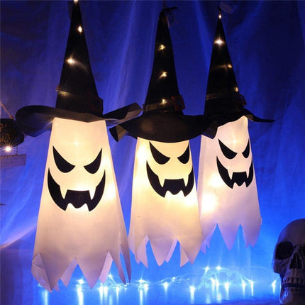 Hengende LED-spøkelser til Halloween-dekor