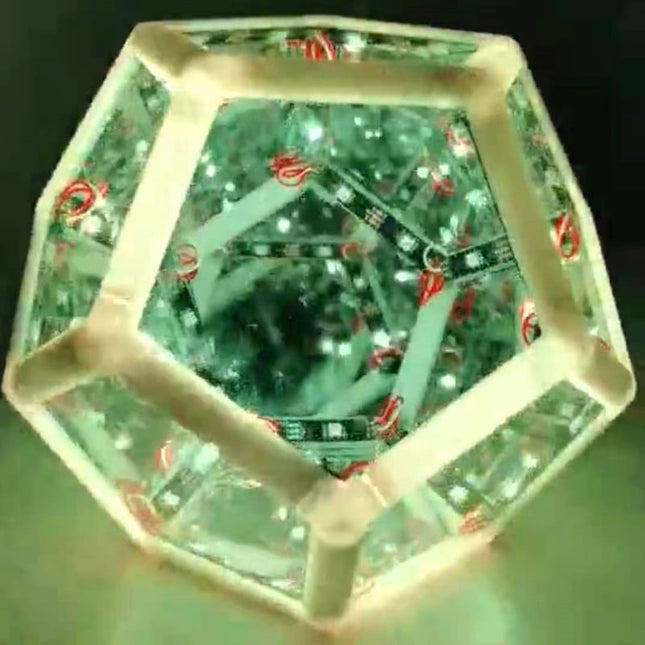 Dodekaeder uendelig kunstlampe med LED