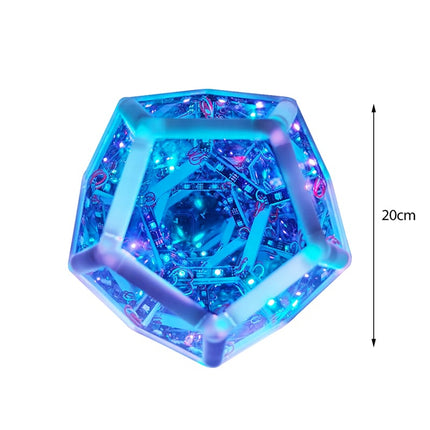 Dodekaeder uendelig kunstlampe med LED