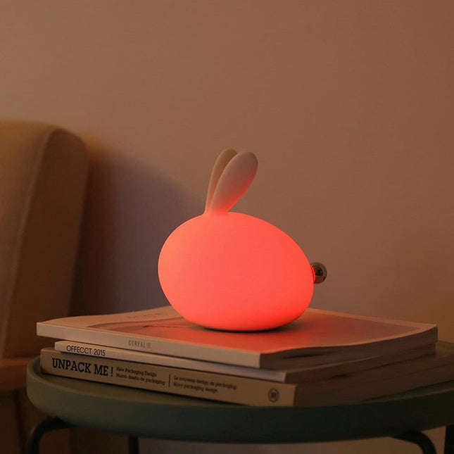 Fargerik kaninlampe med berøringssensor
