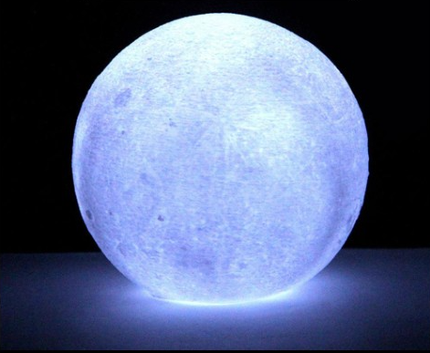 Flerfarget LED månelampe til barnerom