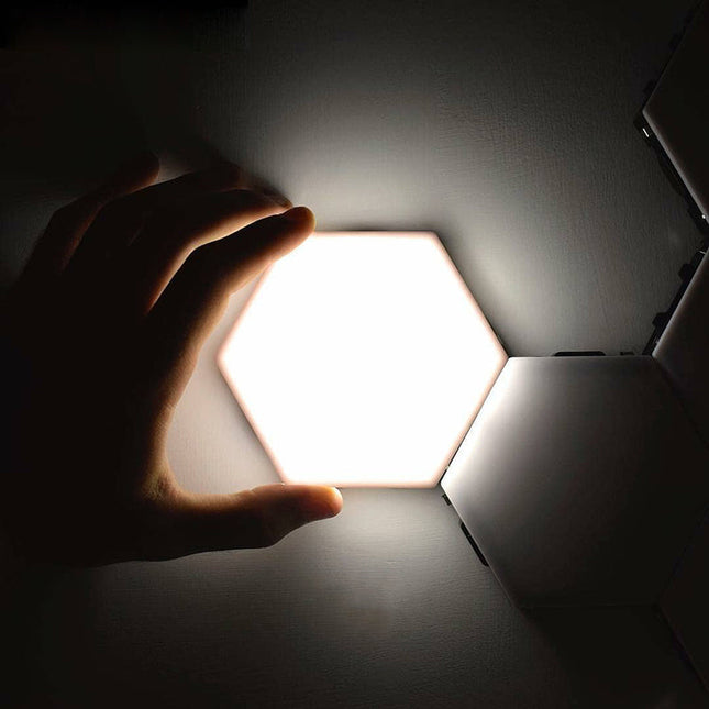Modulær sekskantet LED-vegglampe med touch