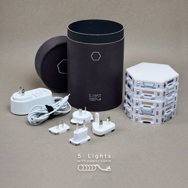 Modulær sekskantet LED-vegglampe med touch