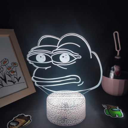 Frosk neon LED-lampe til skrivebordet