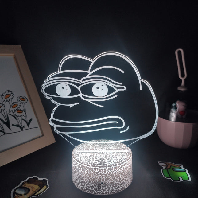 Frosk neon LED-lampe til skrivebordet