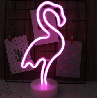 Rosa flamingo LED neon bordlampe