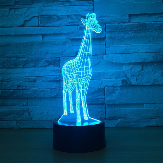3D LED-lampe sjiraff med touch-kontroll
