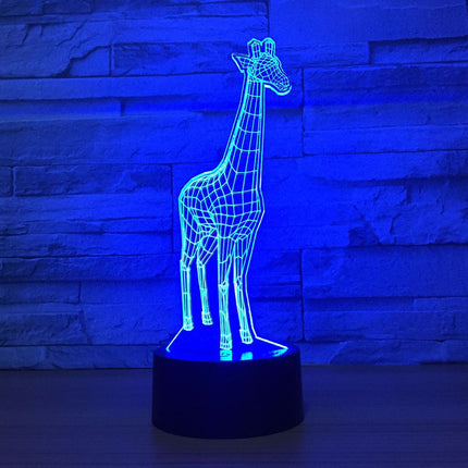 3D LED-lampe sjiraff med touch-kontroll