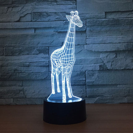 3D LED-lampe sjiraff med touch-kontroll