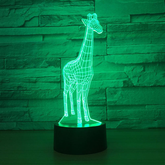 3D LED-lampe sjiraff med touch-kontroll