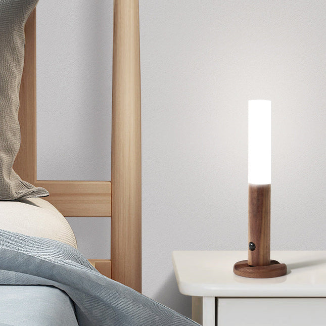 Magnetisk og oppladbar vegglampe i tre