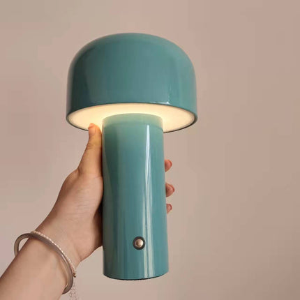 Trådløs bordlampe med soppdesign