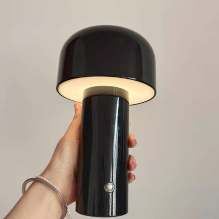 Trådløs bordlampe med soppdesign