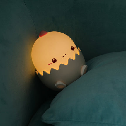 Fargerik LED-nattlampe som dinosaur-egg