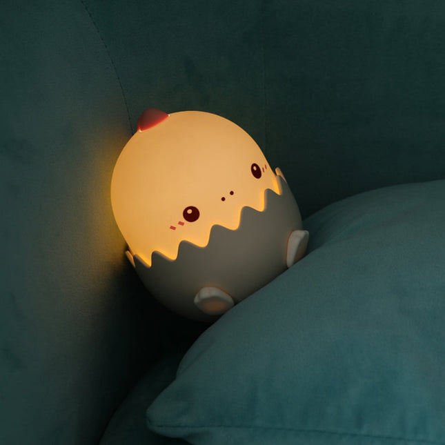 Fargerik LED-nattlampe som dinosaur-egg