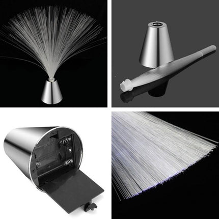 Fiberoptisk lampe med fargeskiftende LED