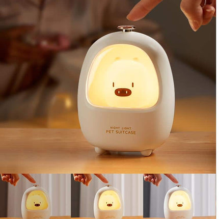 Søt dyre nattlampe med berøringssensor