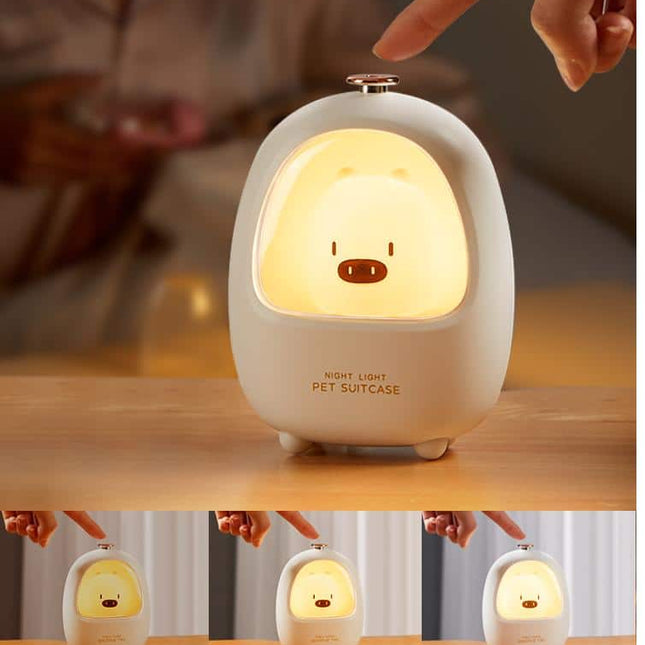 Søt dyre nattlampe med berøringssensor