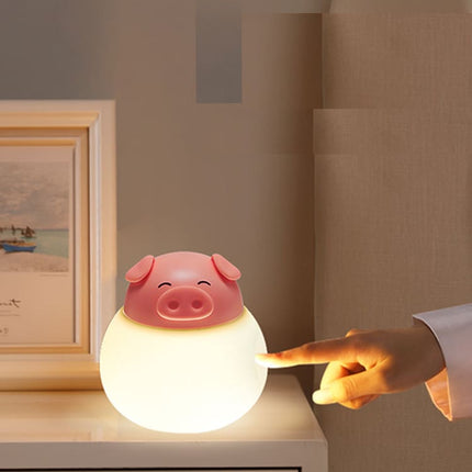 Oppladbar nattlampe gris med touch