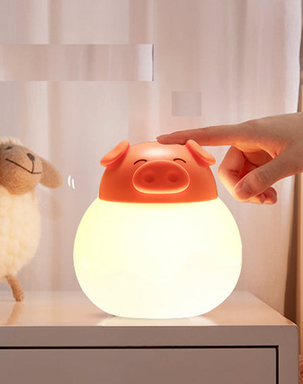 Oppladbar nattlampe gris med touch