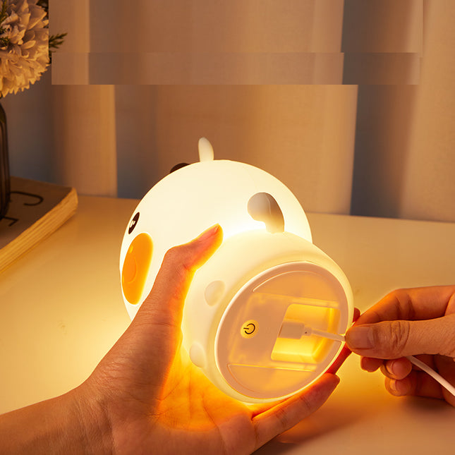 Søt LED nattlampe ku med touch