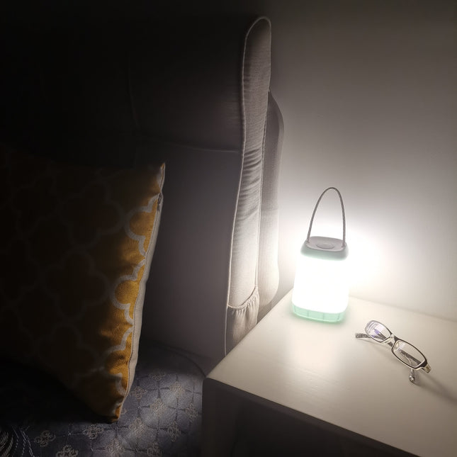 Oppladbar bærbar lanterne med USB-lading