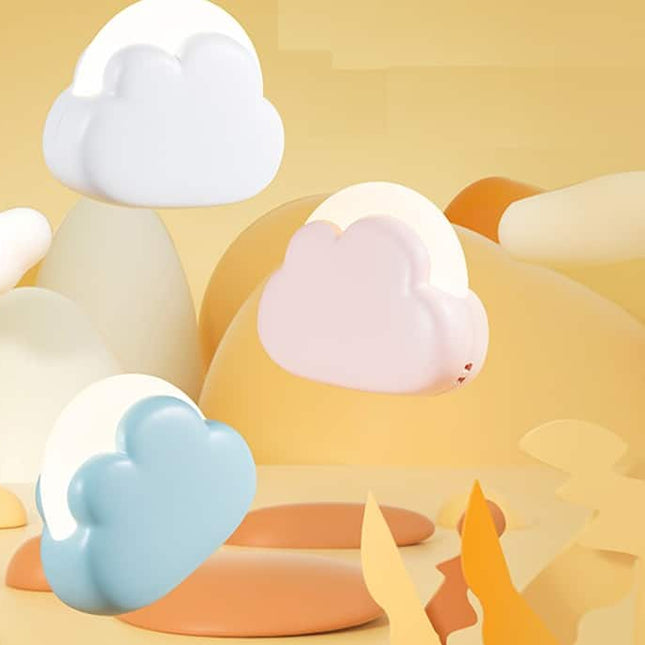 Dimbar skyformet nattlampe med fargeskift