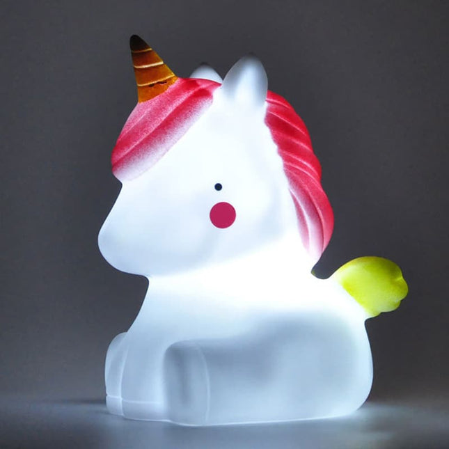 Søt mini enhjørning LED nattlampe