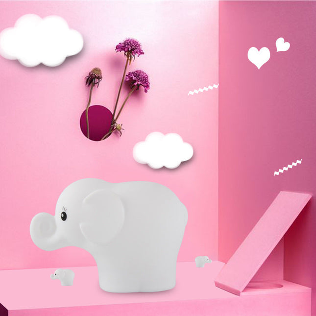 Mini elefant nattlys med fargeskift