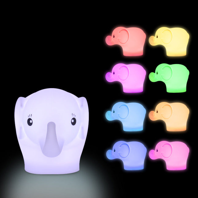 Mini elefant nattlys med fargeskift