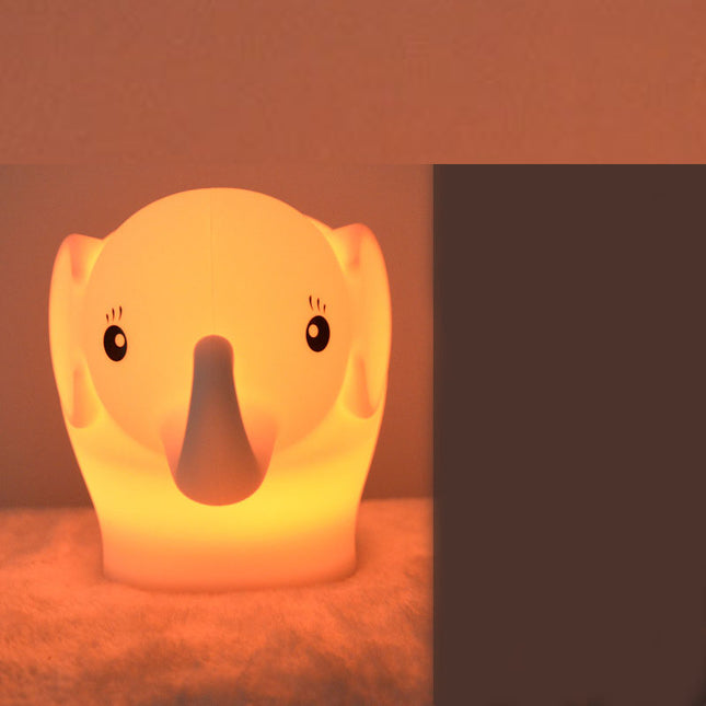 Mini elefant nattlys med fargeskift