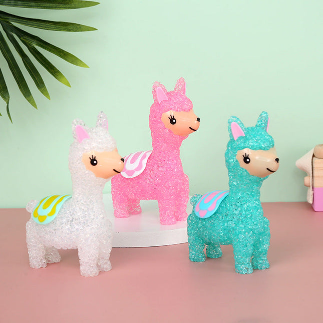 Mini LED nattlys formet som lama