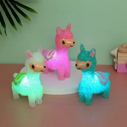Mini LED nattlys formet som lama