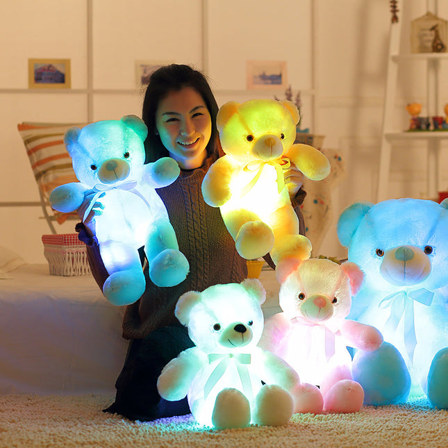 Lysende LED teddybjørn for barn