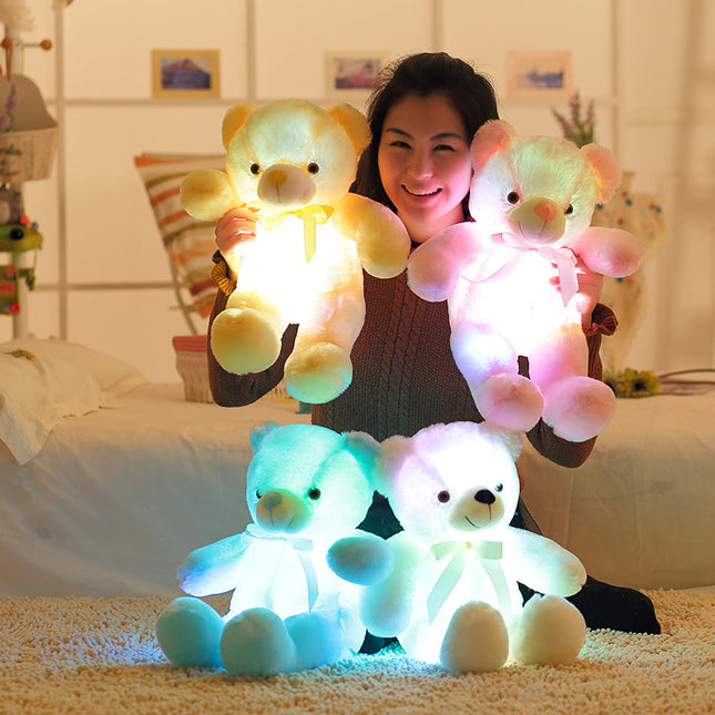 Lysende LED teddybjørn for barn
